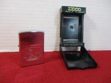 Zippo Chrome WWII Lighter with Case