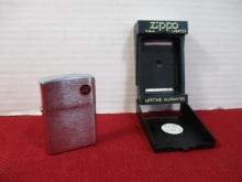 Zippo Brushed Chrome Lighter with Case