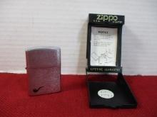 Zippo Brushed Lighter with Pipe Graphic and Case Plus L.A.B. Monogram