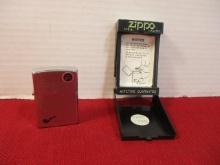 Zippo Brushed Lighter with Pipe Graphic and Case