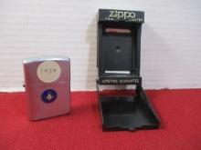 *1950 Zippo Masonic Enamel Standard Lighter with Case