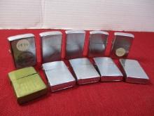 Mixed Zippo Lighters-Lot of 10-A
