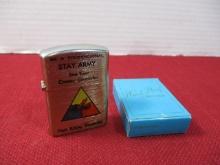 Japan SMO Windproof U.S. Army Fort Knox, KY Advertising Lighter with Box