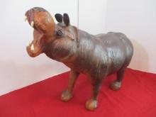 Leather 3D Hippo Statue