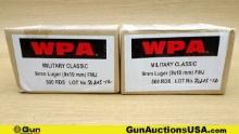 WPA 9mm Ammo. 1000 Rounds 9mm 115 Grain FMJ.. (71127) (GSCV73)