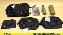 Bulldog, Glock, & Humvee. Bags & Accessories. Like New. Lot of 6; 2- Bulldog Range Bags, 1- Glock Wa
