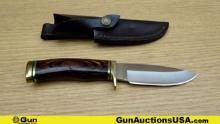 Buck 192 Vanguard Knife. Good Condition. This Hunting Knife Features a Skinner Blade, Brass Pummel,