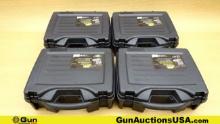 Plano XL Pistol/Accessory Case Pistol Cases. Like New. Lot of 4; Black Polymer Padded Hardcase, Padd