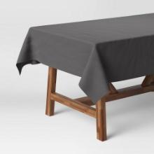 104" X 60" Solid Tablecloth, Gray, Retail $30.00