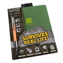 Green Stapled Notebook and Orange Mechanical Pencil Set - Rite in the Rain, Retail $30.00