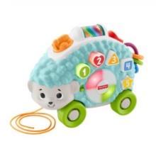 Fisher-Price Linkimals Happy Shapes Hedgehog Baby Learning Pull Toy w/Lights & Music, Retail $26.99