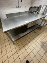 6' Stainless Table with undershelf