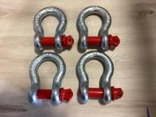 (Inv.227) 4 - New Unused Diggit 1 1/4" Pin Anchor Shackles