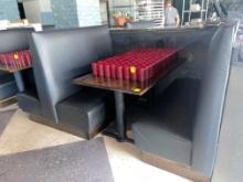 QTY. 3 - RESTAURANT BOOTHS, 54" LONG WOOD TABLE, 30" WIDE, X $