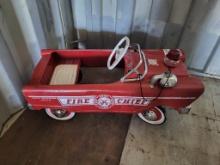 Vintage Red Fire Chief Pedal Car