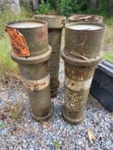 (4) Militart Explosive Canisters, 1 Pelican Tote