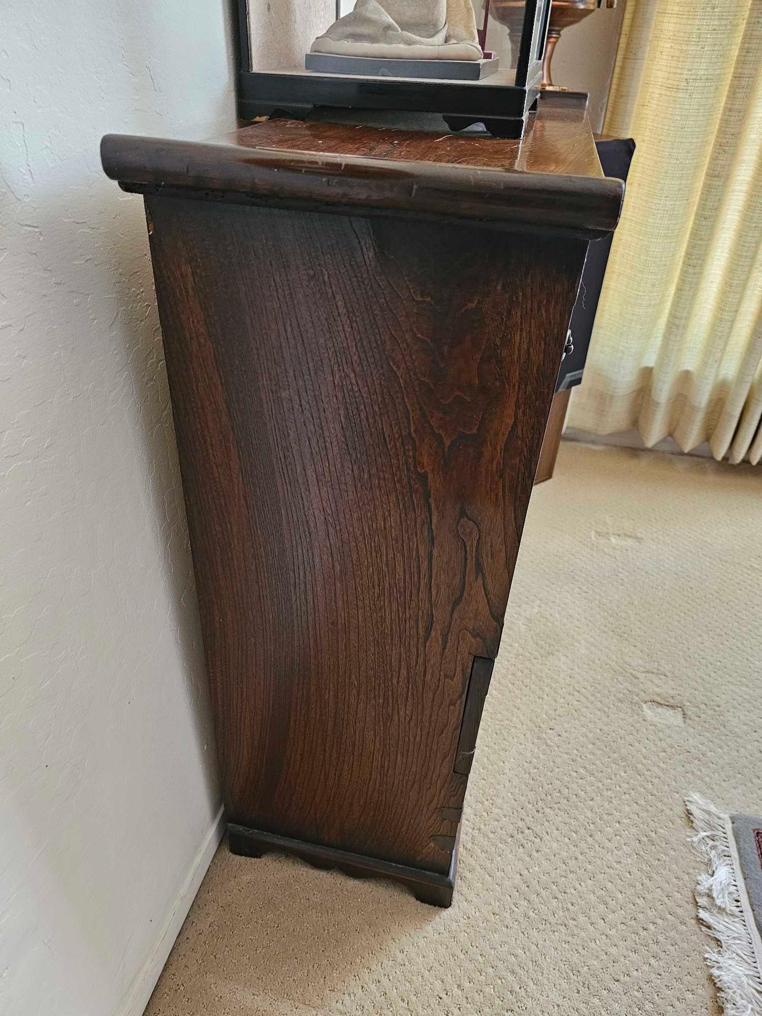 VINTAGE KOREAN WOOD BANDAJI STORAGE CABINET