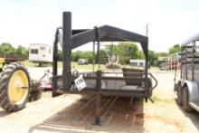 22' Gooseneck Flatbed Trailer , 2 axle, Bill Of Sale Only, Manual Ramps