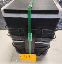 2 - USED BLACK 12 PACK COOLERS W/MOUNT BKT FOR GOLF CARTS