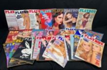 Approximately 30 Vintage 1980s Playboy Magazines Centerfolds
