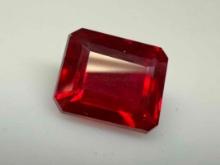 9.9ct Emerald Cut Deep Red Ruby