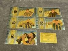 Lionel Messi 25k Gold Plated Banknote Bills