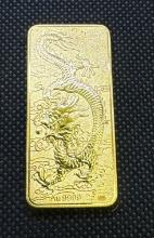 2 Gram 24kt Gold Dragon Bullion Bar au9999