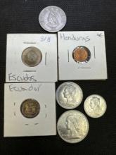 Foreign Coins Honduras Ecuador El Salvador