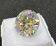 GRA Brilliant Round Cut Moissanite Diamond Gemstone 8.75ct