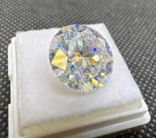 GRA Brilliant Round Cut Moissanite Diamond Gemstone 8.85ct