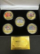 24kt Gold Plated Michael Jordan Basketball Coins With COA
