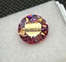 GRA Brilliant Round Cut Pink Moissanite Diamond Gemstone 2.45ct