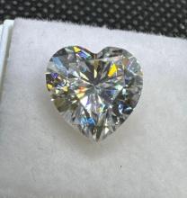 GRA Heart Cut Moissanite Diamond Gemstone 4.52ct