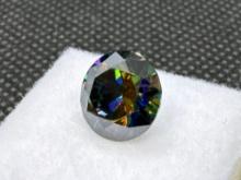 GRA Brilliant Round Cut Rainbow Purple Moissanite Diamond Gemstone 2.50ct