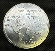 1976 Montreal Olympics 90% Silver Coin 1.7 Oz Coin