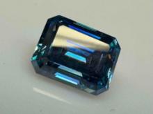 2.6ct Emerald cut Blue Sapphire Gemstone