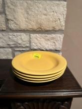 Set of 4 Yellow Melamine Bowls