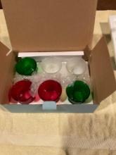 Partylite - Holiday Frosted Votive Holders - set of 6 - New in Box