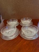 Glass Bowls with Plates, Berry Set - New in Box