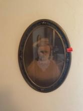 Antique oval picture of 22 inch x17 inch