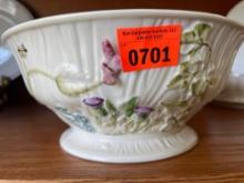 Vintage Antique Belleek Irish china bowl. It does have one chip butterfly wing shown in picture