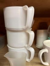 Coffee cups and drinking glasses