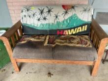 outside loveseat just needs some TLC buyer is responsible for loading