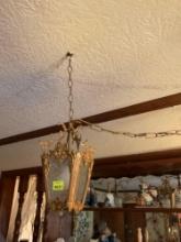 Hanging light with chain may just need a new.light blue could not get it to come on.