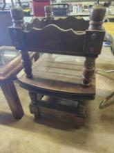 2 wooden antique side tables