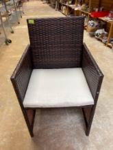 Vintage Foldable Wicker Outdoor Patio Chair