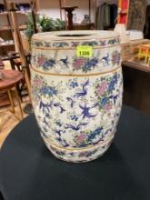 Vintage Hand Painted Chinese Porcelain Garden Stool