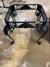 Small Black Painted Metal Patio Table Legs