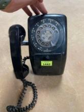 Vintage AECO Corded Black Rotary Telephone