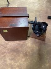 Antique W&L.E. Gurley Transit Surveying Equipment with Wooden Case